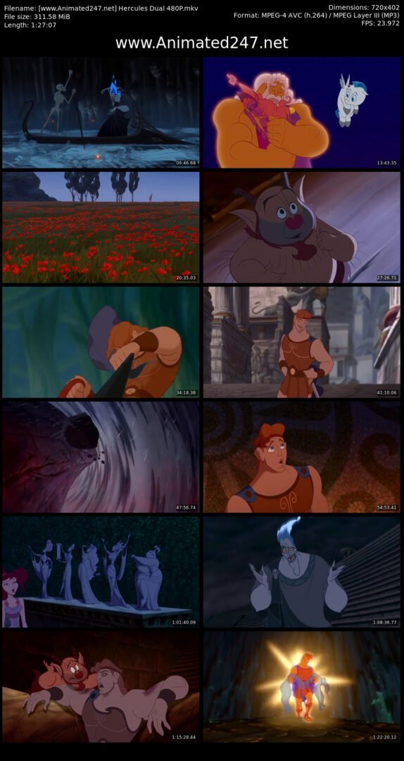 Hercules Disney Movie Free Download 300MB 480P English & Hindi Dubbed Dual Audio