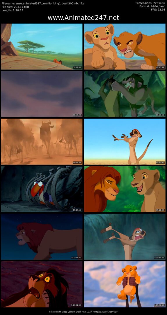 The Lion King Free Download English and Hindi Dubbed 300MB
