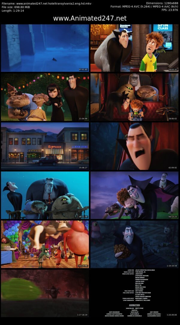Hotel Transylvania 2 English 480P & 720P ESub Download