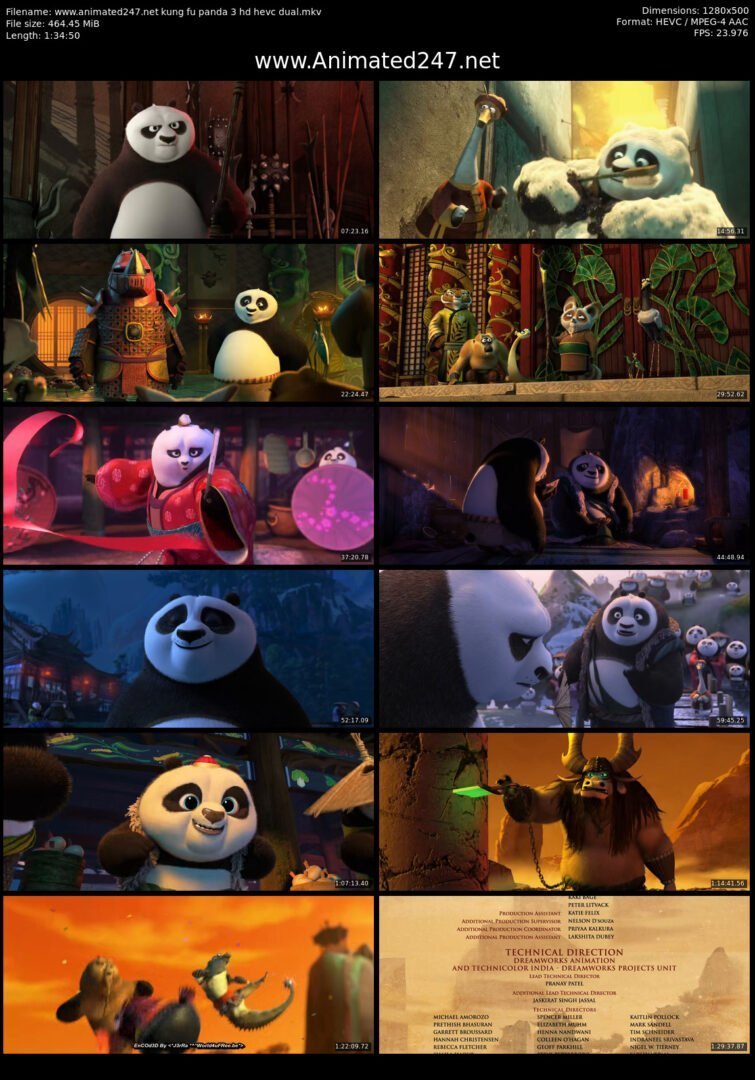 Kung Fu Panda 3 Full Movie in Hindi & English 720P Free Download