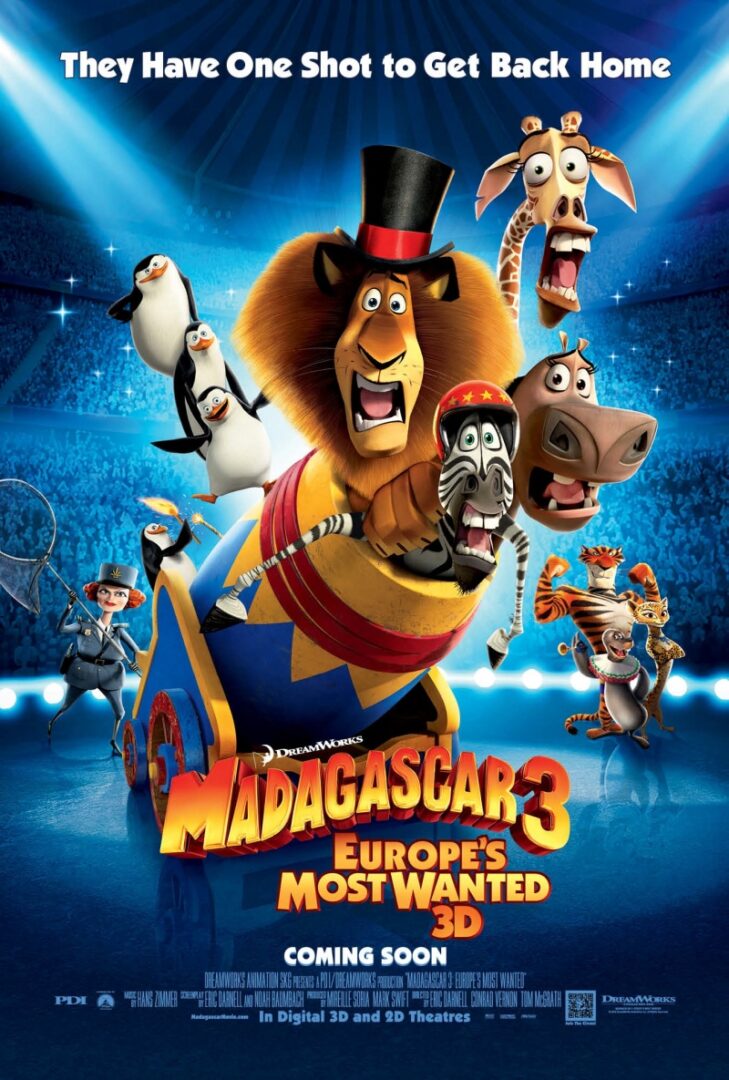 Madagascar 3 Free Download English and Hindi Dubbed 300MB