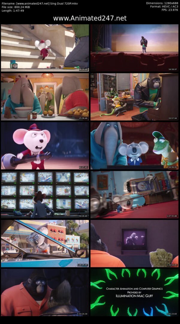Sing Full Movie Download in Hindi Dubbed and English HD 720P