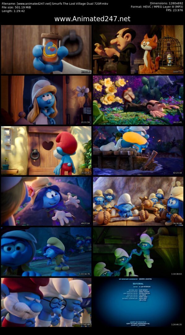 Smurfs The Lost Village English Hindi HD 720P Dual Audio Full Movie Hindi Dubbed