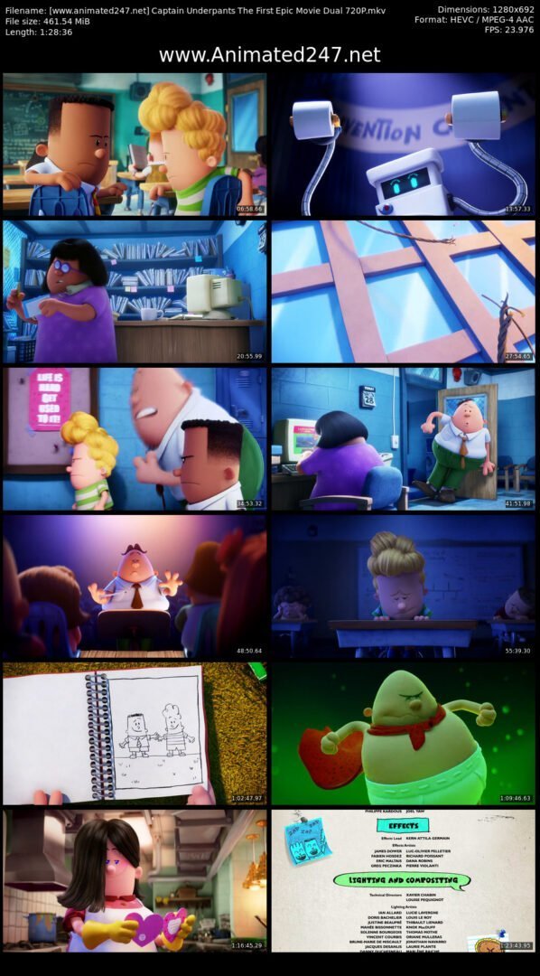 Captain Underpants The First Epic Movie in English & Hindi 720P Free Download