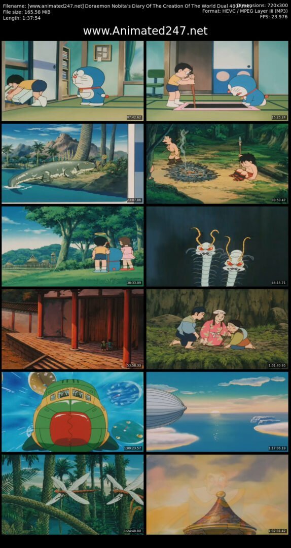 Doraemon Nobita’s Diary Of The Creation Of The World Dual Audio 300MB