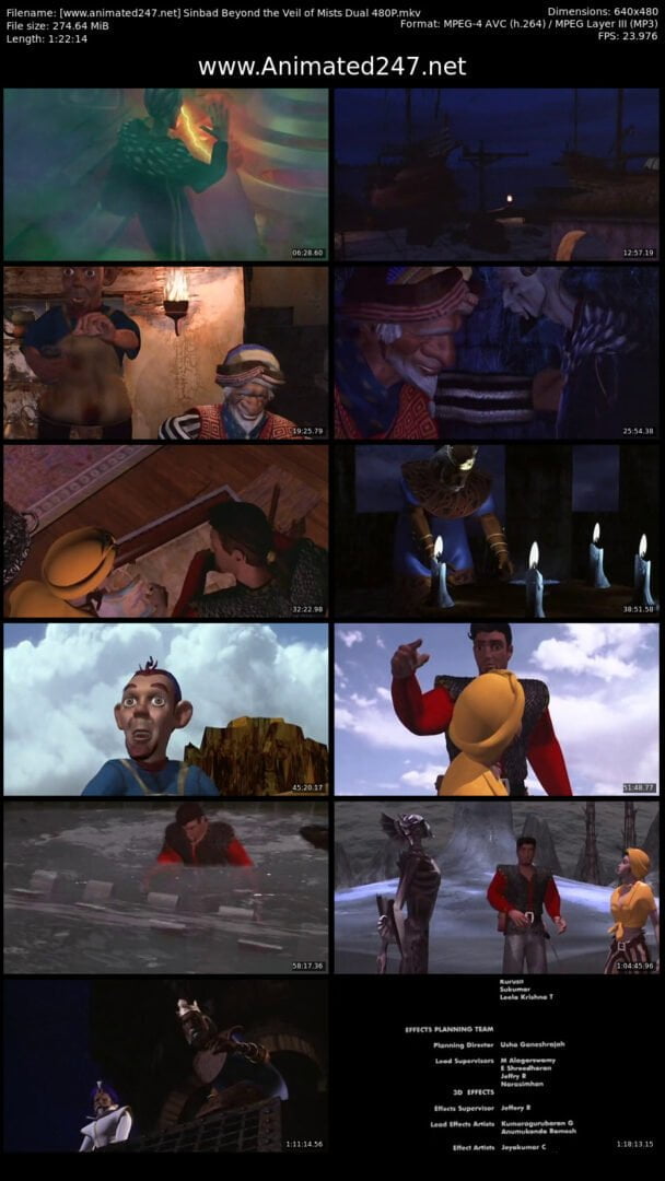 Sinbad Beyond the Veil of Mists Dual Audio 480P 300MB