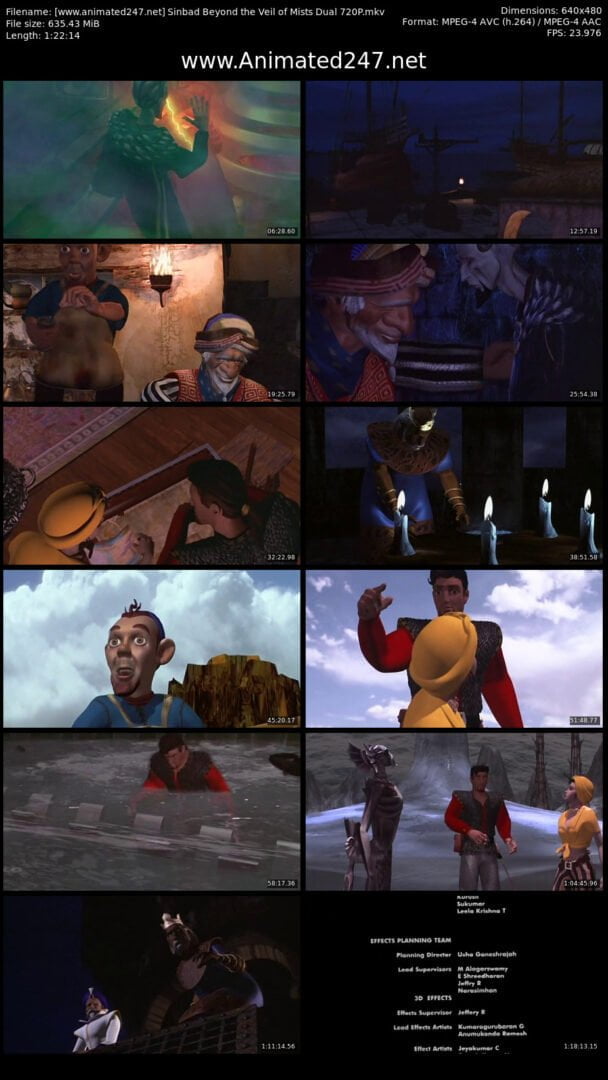 Sinbad Beyond the Veil of Mists Dual Audio HD 720P