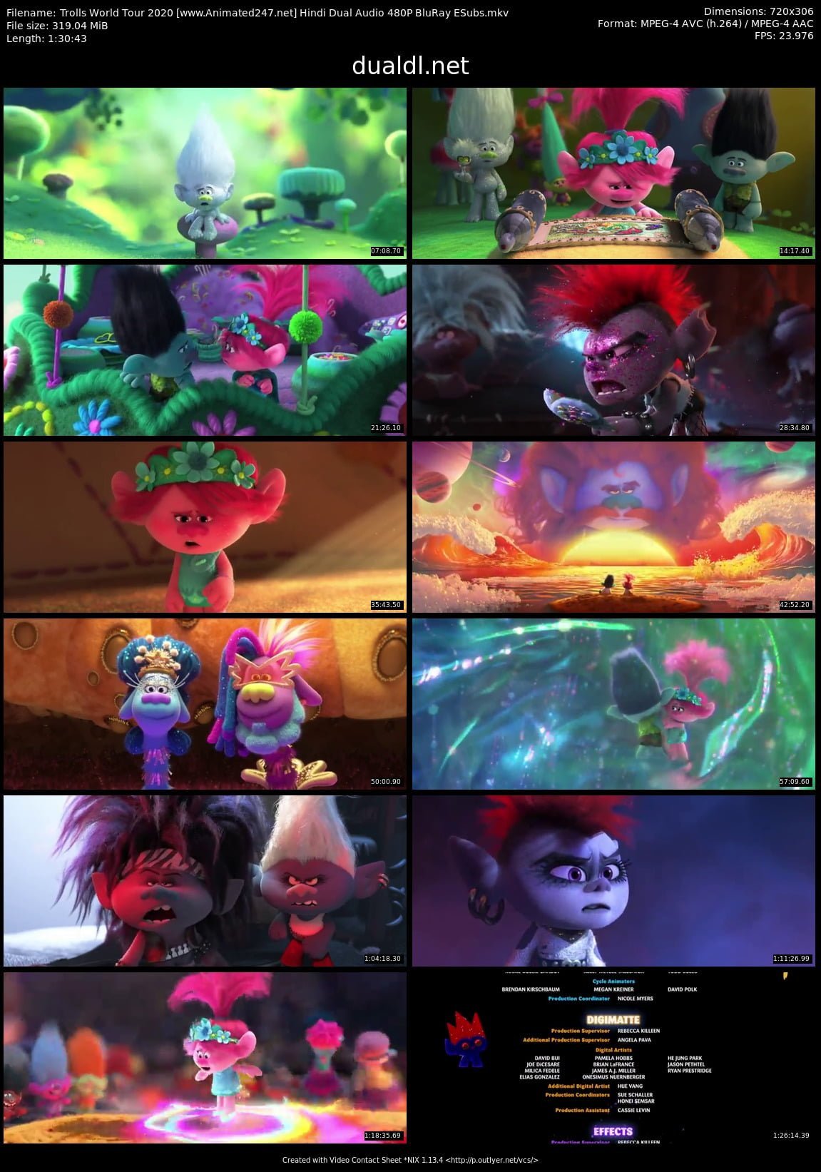 Trolls World Tour Full Movie in Hindi 300MB 480P Free Download