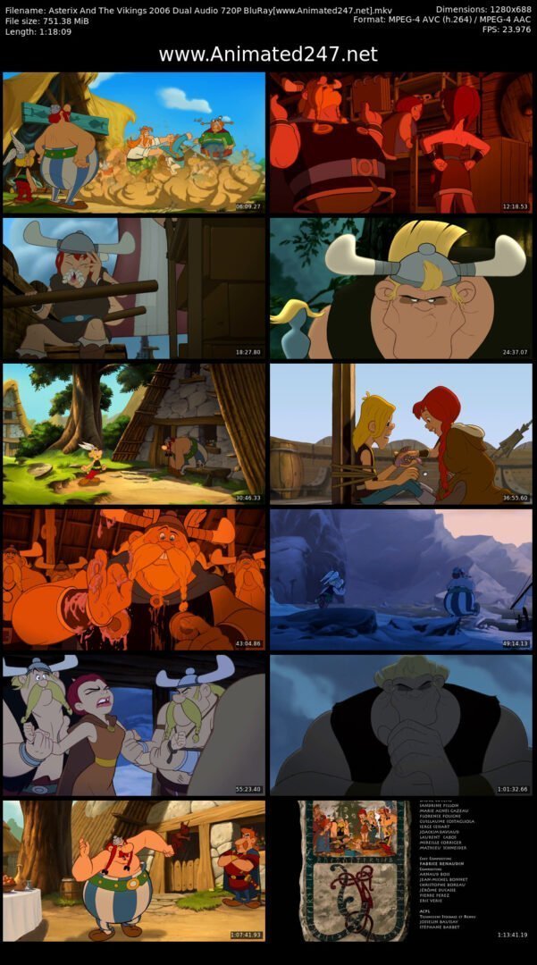 Asterix And The Vikings 2006 Dual Audio 480P BRRip