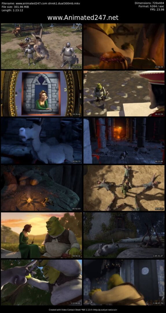 Shrek Full Movie in Hindi and English 300MB 480P Free Download