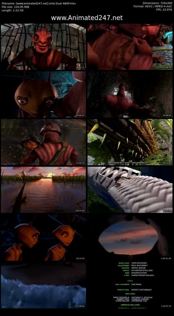 Antz English & Hindi Dubbed Dual Audio 300MB 480P