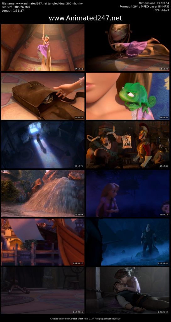 Tangled Movie Free Download English and Hindi Dubbed 300MB